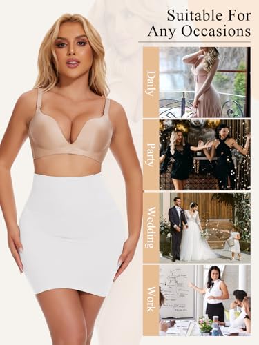 Image of JOYSHAPER Shapewear Slip for Under Dresses Half Slip Tummy Control Dress Skirt Slip Body Shaper