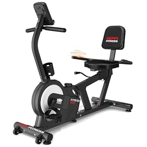 KeppiFitness Recumbent Exercise Bike, Recumbent Bike for Adults with Magnetic Resistance, Exercise Bike for Home 380LB Capacity, Cardio Stationary Bikes for Seniors with Pulse Sensor