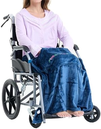 Keyocean Lap Blanket with Pocket, Lightweight Warm Cover for Elde...