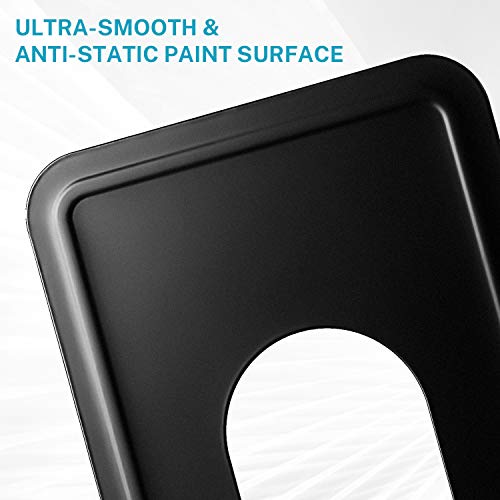 Image of MaxGear 8.5 in Extra Large Heavy Duty Book Ends, Black Metal Bookends (Pack of 2)