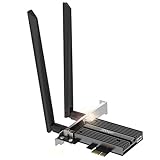 📶【Neueste AX200-Chipsatz 5G PCIe WLAN Karte】Eine neue Generation der 802.11ax-Standard WiFi 6-Technologie liefert, z. B. OFDMA, MU-MIMO, und liefert höhere Spitzendatenraten von 80 MHz bis 160 MHz bis zu 2,4 Gbit/s. Dieser PCIe-Netzwerkkarte eingebauter Intel-Chipsatz, und der Dual-Band 5 GHz und 2,4 GHz können Sie 4K / 8K-Filme, Online-Gaming und große Dateitransfers.