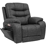 EONIX Triple Motor Lay Flat Zero Gravity Recliner Chair with Adjustable Headrest, 8 Massage Modes & Lumbar Heating, Independent Power Foot Adjustments, Infinite Position, Black