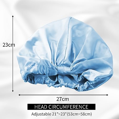townssilk 100% Mulberry Silk Women Night Hat, 16 Momme Sleep Cap, Silk Shower Cap, Good for Hair Protects Hair - Image 4