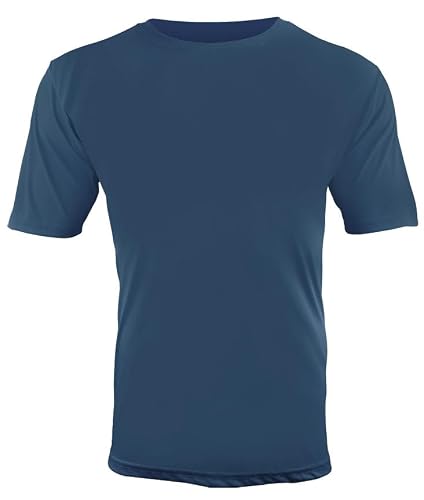 Epic Adult Cool Performance Dry-Fit Crew T-Shirt Jerseys Blue XL