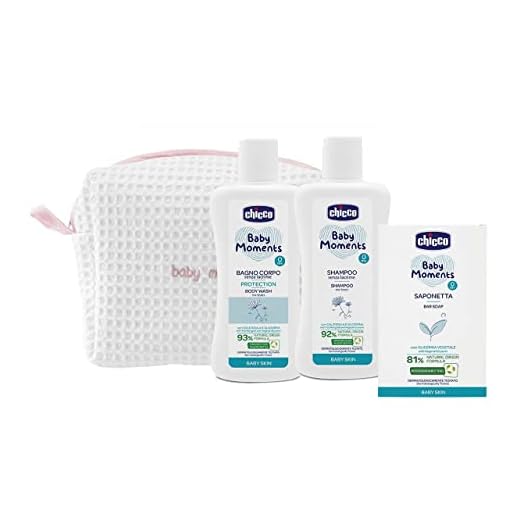 Chicco Baby Moments Set Igiene Neonato, Set Comprende Bagno Corpo, Shampoo E Saponetta, Adatto Per Pelli Sensibili Dei Bambini, BeautyBauty Bag con Zip, Idea Regalo, Cofanetto Regalo, 0 Mesi+, Bimba