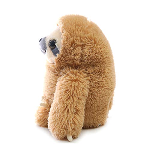 Image of Winsterch Small 15.7-Inch Brown Cute Sloth Plush Stuffed Animal Toy | Adorable Goofy Expressions, Generously Sized for Cozy Cuddling, Soft Plush, Ideal Gift for Boys and Girls