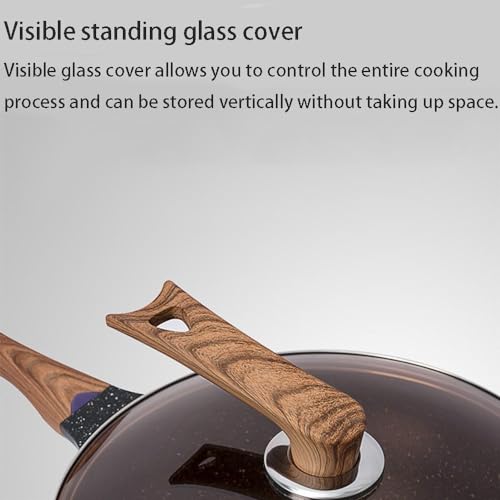 Wok de aluminio fundido con recubrimiento antiadherente 13.4 pulg miniatura 4