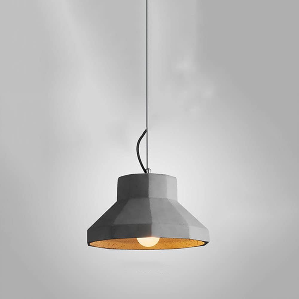 Suspension Industrielle Vintage béton E27, lustre plafonnier réglable 25 cm luminaire intérieur
