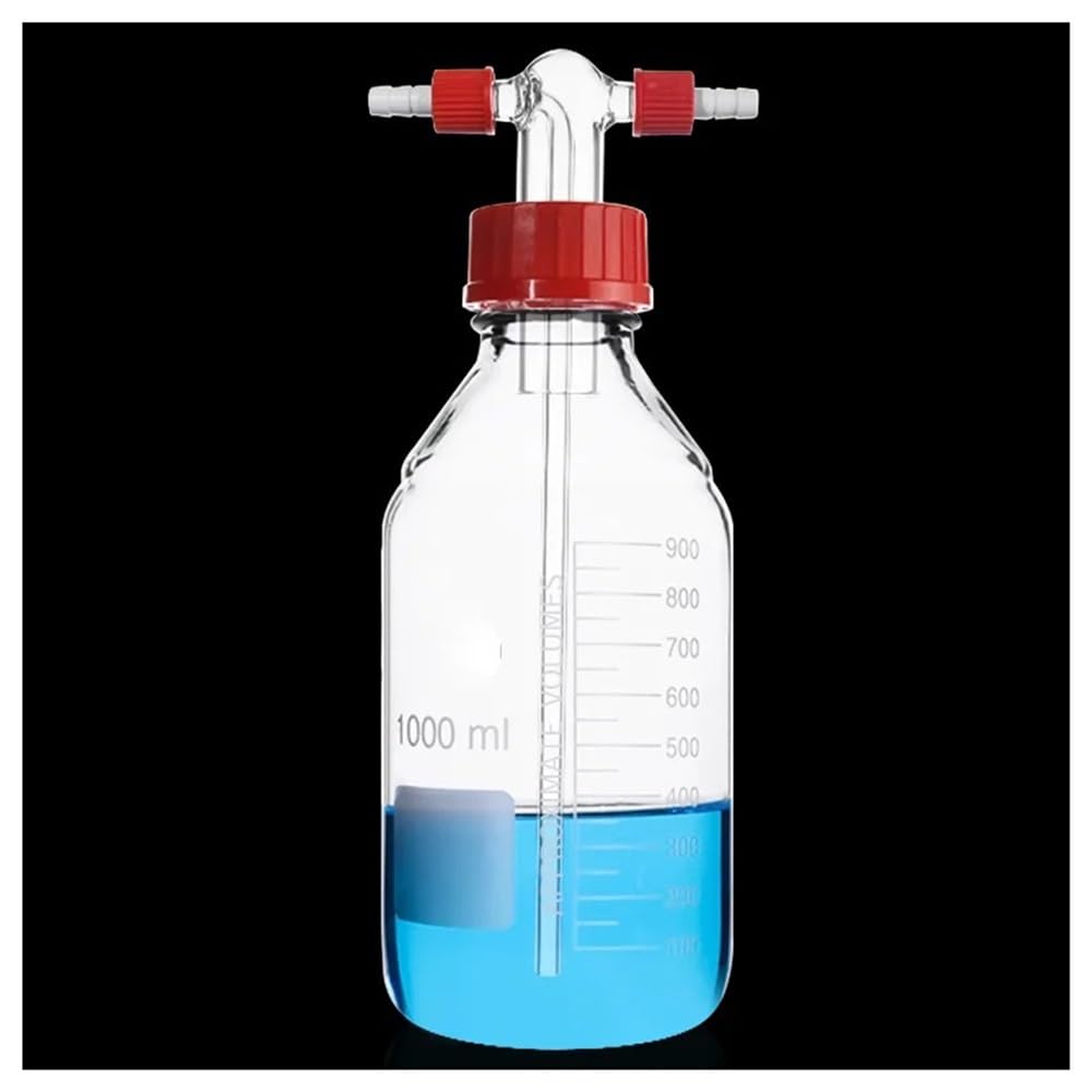 Equipos y suministros de laboratorio Botella con tapa de rosca Tubo recto GL45 tampón Accesorios Cabezal Lavador gases Dispositivo Uso en laboratorio
