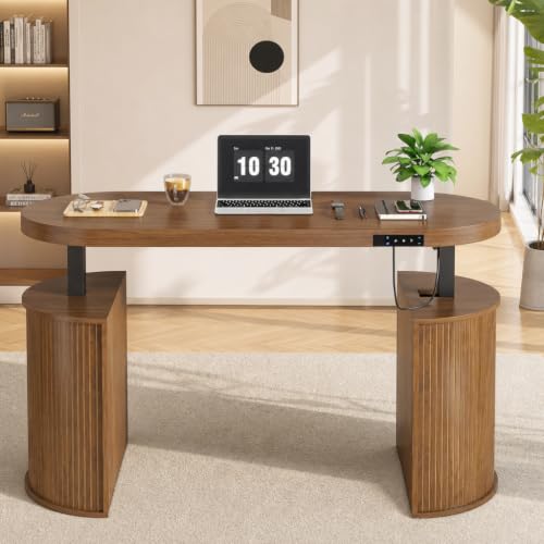 Image of Electric Standing Desk, Sit Stand Up Desk, Adjustable Height Executive Desk