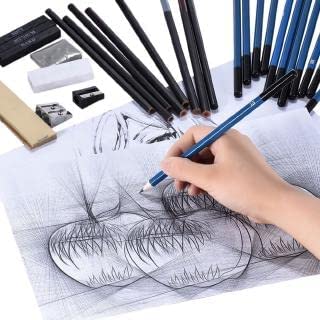 Wynhard Drawing Pencils Set - Sketching and Shading Kit for Artists - Charcoal and Graphite Pencil Set - 35 Pcs 2