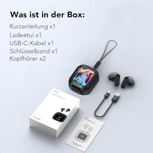 NE20 KI Übersetzer Kopfhörer, 135 Sprachen Übersetzer 6 Übersetzungsmodi Ohrhörer mit App, Bluetooth 6.0 Kabellose Kopfhörer mit Touchscreen, HiFi-Sound Ohrhörer für Büro, Sport, Studium
