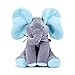GRTG Jouets en Peluche Éléphant, Musique Électrique, Jouets Interactifs À Cache-Cache, Oreilles Tremblantes, Jolis Jouets en Peluche Électriques Apaisants Dumbo, Cadeaux pour Bébés,Bleu