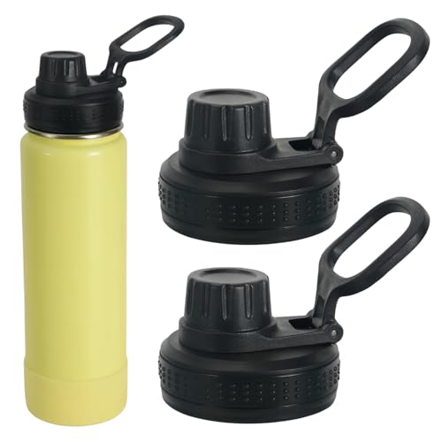 NCXFTP 2 Pack Lid Replacement Compatible with Thermoflask Replacement Leak-Proof Spout Lid Space Bottle Lid with Rotating Three-Finger Design Fit for 12 oz 14 oz 18 oz 32 oz 40 oz 64oz