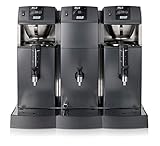 Büfettgerät mit 2 Brühsystemen und 2 Kaffeebehältern (je 2 Liter - in den die Brühung erfolgt) mit Schauglas und gesondertem Heißwasserzapfhahn