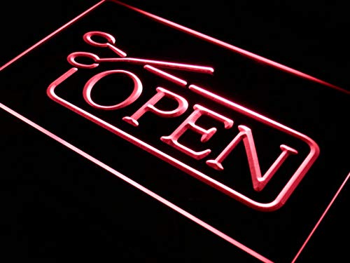 ADVPRO i030-r Open Scissors Haircut Displays Neon Light Signs