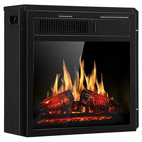 R.W.FLAME Electric 20'' Fireplace Wooden Surround Firebox Free Standing, Adjustable Led Flame, Remote Control 750-1500W