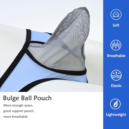 ZONBAILON Men's Sexy Underwear Briefs See Through Mesh Breathable Briefs with Bulge Ball Pouch4