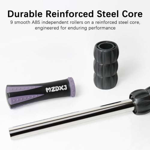 Image of Muscle Roller Massage Roller Stick- (Dark Purple) | Lymphatic Drainage & Body Sculpting, Handheld Physical Therapy & Recovery Tool