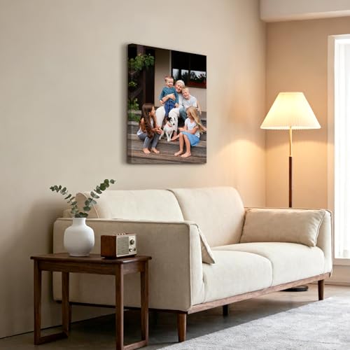 Personalized Photo Canvas Wall Art, Custom Canvas Prints with Your Photos,Ready to Hang, Ideal Housewarming Wedding Birthday Gift for Family Friends (VERTICAL PHOTO, 12" L x 8" W) - Image 4