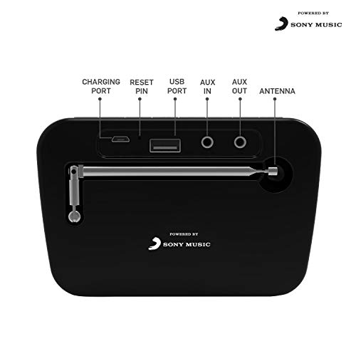 Image of ACOOSTA SUNO HITS - Powered by SONY MUSIC, 1000 Preloaded Songs - 7 stations & 250 artists, Portable Wireless Bluetooth Speaker with Mic, FM Radio, USB, Aux In, Aux Out, True Wireless Stereo - (Black)