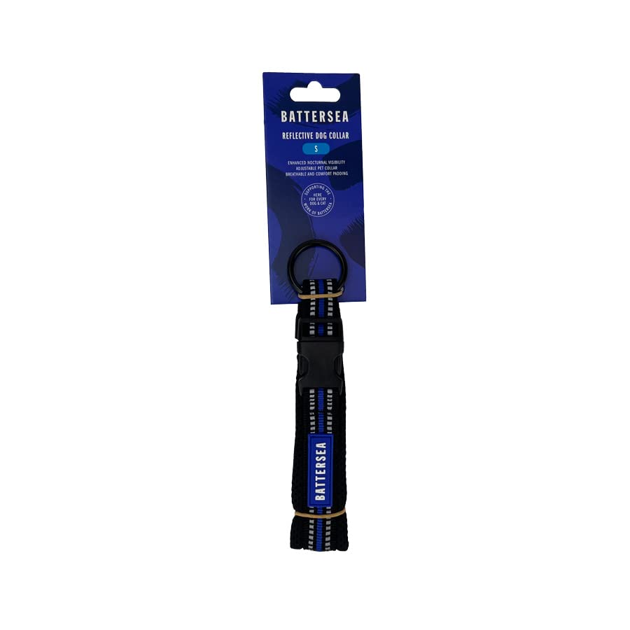Battersea Reflective Dog Collar Blue S - Image 2