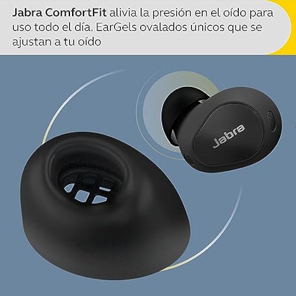 Jabra Elite 10 Auriculares Inalámbricos Bluetooth Intrauditivos con Cancelación Activa de Ruido Jabra Advance, 6 Micrófonos Integrados, y Sonido Dolby Atmos - Negro Brillante