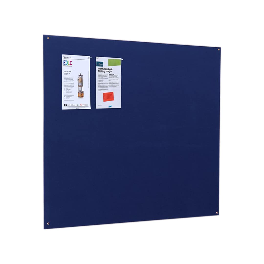 Unframed Noticeboard with Flame Retardant Blue Felt 1800mm x 1000mm (WxH)