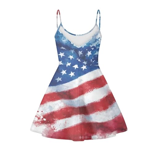 Image of Cozeyat Women Girls Summer Sleeveless Dress Casual Swing Beach Cover Up Knee Length Dresses,Large Size XS-4XL