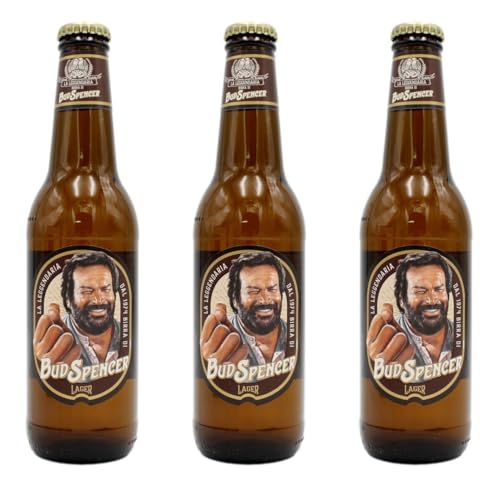 Bud Spencer La Leggendaria Birra Lager, Set 3 Bottiglie, 330ml, 4,8% Vol