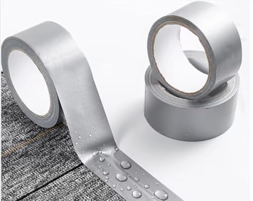 Image of Grey Duct Tape Heavy Duty, Tear by Hand with No Residue Strong Adhesive Duct Tape, Waterproof Strong Industrial Max for General-Purpose Use, Home Repairing, DIY Work, Auto Repair and Outdoor