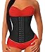 YIANNA Women's Underbust Latex Sport Girdle Waist Training Corset Waist Body Shaper for weight loss, Size 4XL (Black)
