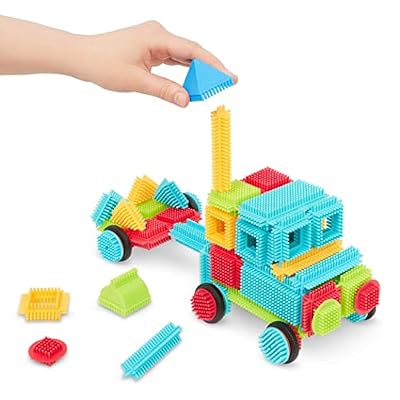 Bristle Blocks by Battat – The Official Bristle Blocks – 112Piece – Creativity Building Toys Dexterity Fine Motricity – Bpa Free 2 Years +