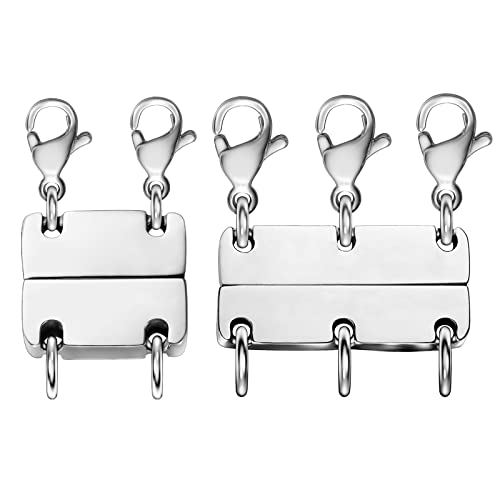 Qulltk Necklace Layering Clasp Separator, Strong Magnetic Jewelry Clasps