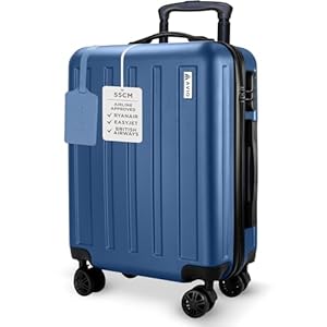 AVIO Jett 55cm Cabin Suitcase – Lightweight Hard Shell Carry On Luggage with 4 Spinner Wheels, Telescopic Handle & 3-Digit Lock – Airline Approved Cabin Bag