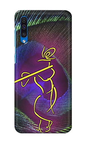 Image of PRINTFIDAA Lord Krishna On Peacock Feather Hard Back Cover for Samsung Galaxy A50 / Samsung A50s / Samsung A30s Back Cover -(P6) KAT1007
