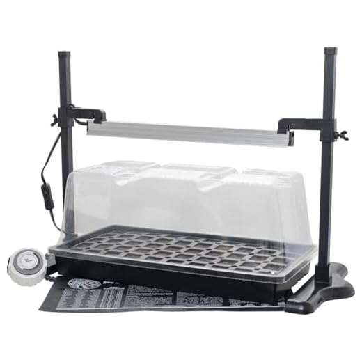 SunBlaster LED Mini Greenhouse with Stand, Heat Mat and Timer, Home Growing Kit Indoor Garden