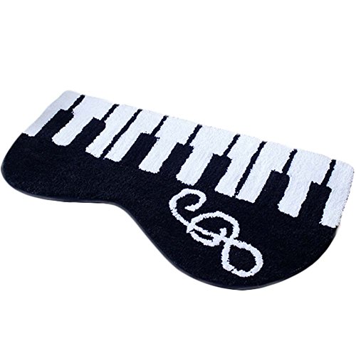 PANDA SUPERSTORE Creative Carpet Piano Bath Rug Classic Piano Hallway Living Room Rug
