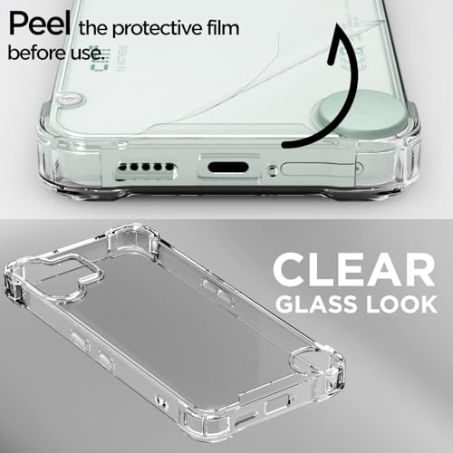 Image of Pikkme Back Cover for CMF by Nothing Phone 2 Pro 5G PC + TPU Clear Transparent Raised Edges Shockproof Protective Phone Bumper Case(Transparent)