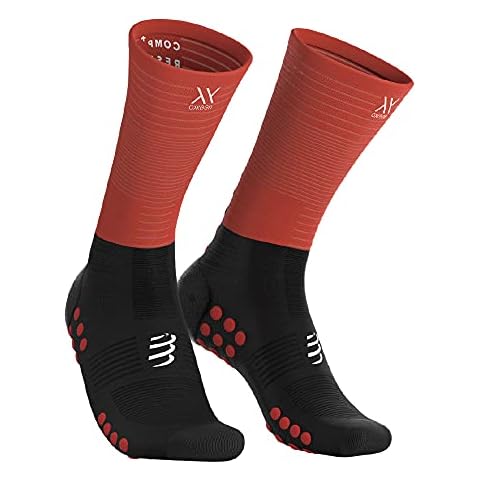 COMPRESSPORT Adult Mid Compression Socks Black/Red Cover