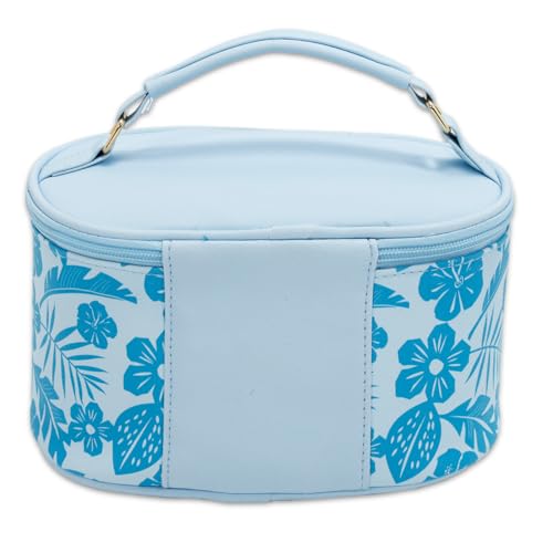 Disney Stitch Cosmetic Bag Set - Bundle with Oval Cosmetic Case for Makeup, Travel Size Toiletries Plus Beach Kids Door Hanger, Stickers | Stitch Travel Bag for Girls, Women3