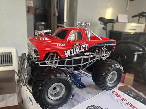 Highspeed Entry Level red rc Monster Truck with Light Spray 2.4GHz Upright 360 Rotate 4WD Monster Trucks rc Cars, 20+ KM/H Monster Trucks 70min (Max) Runtime,Halloween 8-12 - image 9