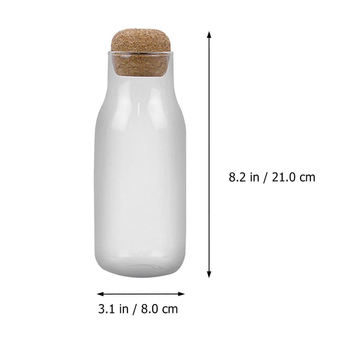 Mobestech 3pezzi Barattoli Vetro per Caramelle Contenitori Trasparenti con Tappo in Sughero Barattoli per Snack Domestici Resistente alle Alte Temperature Facile da Pulire