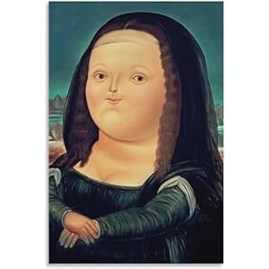 Mona Lisa Poster door Fernando Botero kunst aan de muur Fernando Botero Prints Fernando Botero Canvas schilderij voor Home Art Picture Decor 40x60cm geen lijst