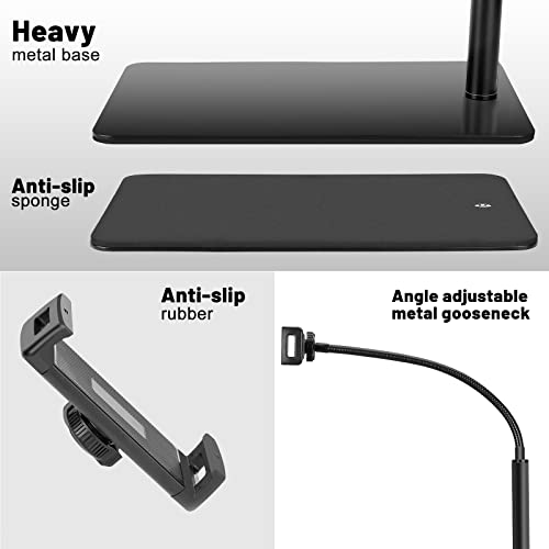 LanPavilion iPad Stand, Adjustable Metal Tablet Stand with Flexible Gooseneck, Compatible with iPad, Kindle - Image 4