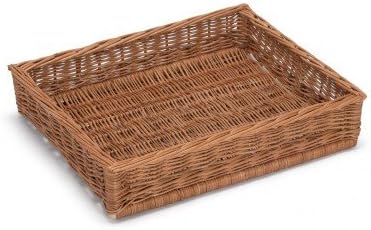 Prestige Wicker Display Basket, Willow, Natural, 40 x 30 x 8 cm