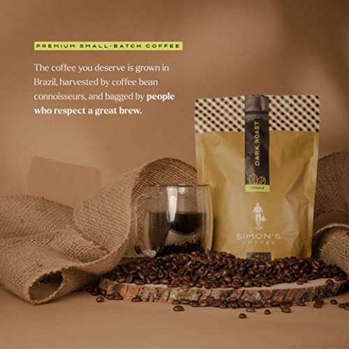 Premium Dark Roast Coffee,Fresh Whole Bean Coffee 12 Oz 3-Pack, Nutty Chocolate Caramel Notes Wholesome 100% Arabic Brazilian Organiccoffee, Kosher (Ground Beans, Single Pack) #TOP3
