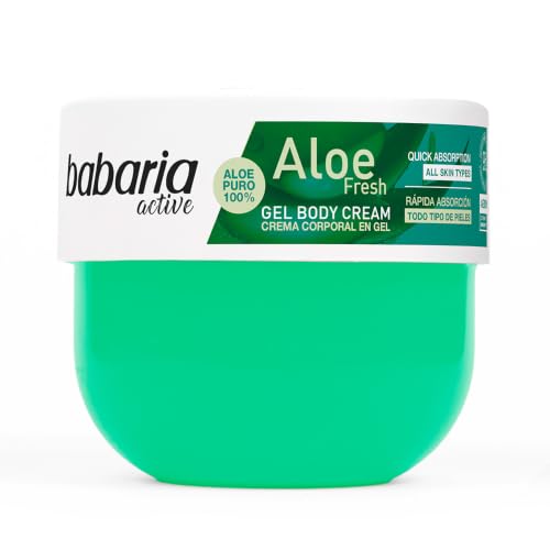 Babaria - Aloe Vera Reines Gel | Feuchtigkeitsspendende Körpercreme | Frische und Reparatur | Aftersun | Beruhigend nach der Sonne | Leichte und vegane Textur | 400 ml
