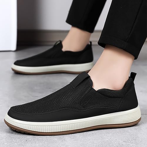 Mocasines de malla transpirable para hombre calzado casual de verano cómodo y sin cordones 2