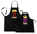 Coppia Grembiuli Cucina Personalizzabili Divertenti papà Figlia Festa del papà King Princess of The Kitchen Idea Regalo Mamma